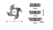 EOASAW - Amana Tool 4-Wing Cutters Only for Assemblies