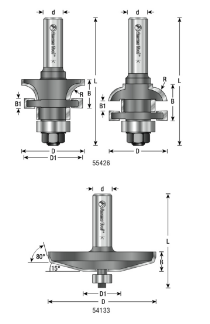 EOASAW- Amana Tool Historical Shaker Door Carbide-Tipped 2-Flute 7/8" Frame Material & 5/8" Panel Material