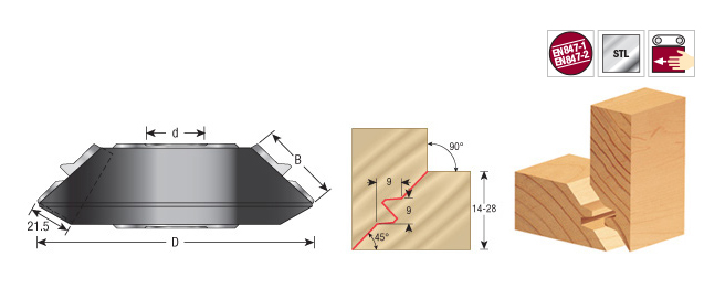 EOASAW - 45 deg Lock Miter - Amana