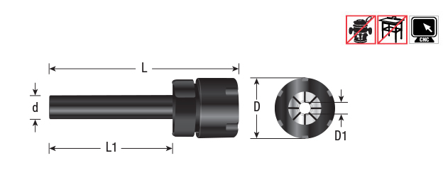 EOASAW - Amana Tool CNC High Precision Tool Holder Extensions