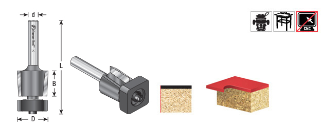 EOASAW - Amana Tool Scratch-Free Laminate Trimmers w/ Euro™ Square Bearing Carbide-Tipped Router Bits