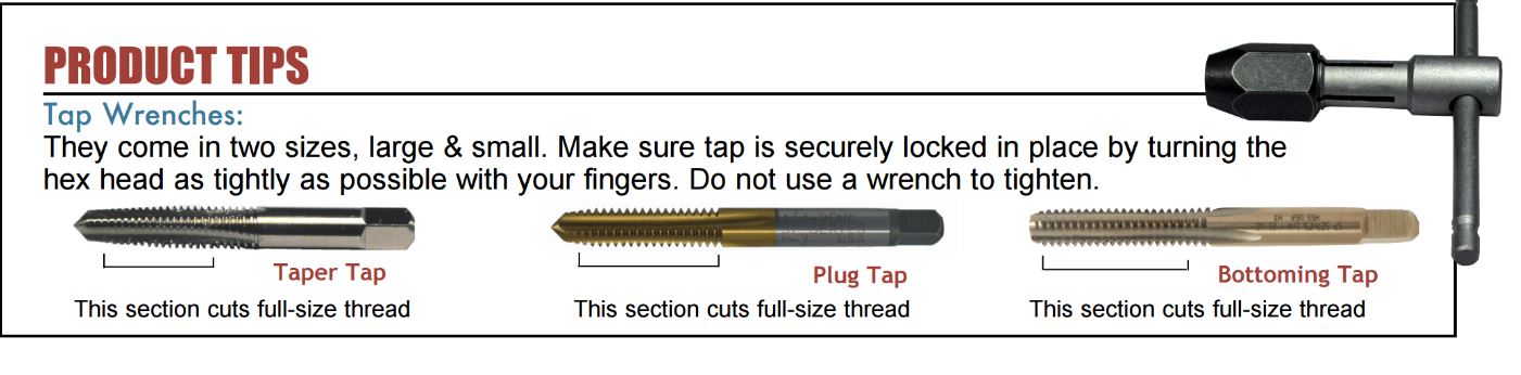 Edge of Arlington Tap Wrench tips