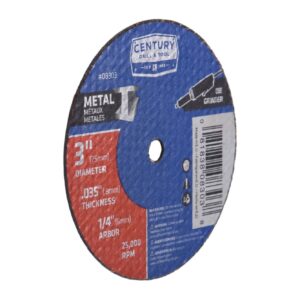 Century 3 in Dia, .035 in Thick, 1/4 in Arbor Type 1A (Thin Metal Cutting)