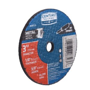 Century 3 in Dia, 1/8 in Thick, 3/8 in Arbor Type 1A (Thin Metal Cutting)
