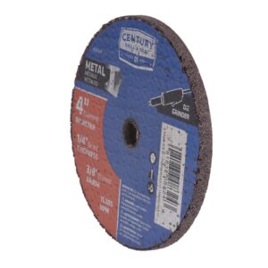 Century 4 in Dia, 1/4 in Thick, 3/8 in Arbor Type 1A (Metal Grinding)