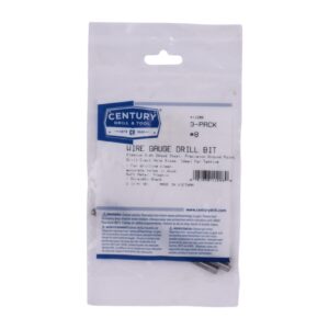 Century #8, 3 5/8 OAL, 118 deg Wire Gauge Drill Bits - 3 Pro Pack