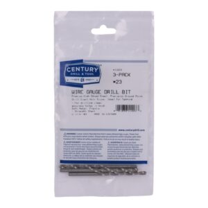 Century #23, 3 1/8 OAL, 118 deg Wire Gauge Drill Bits - 3 Pro Pack