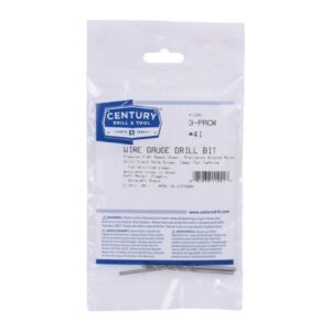 Century #41, 2 3/8 in OAL, 118 deg Wire Gauge Drill Bits - 3 Pro Pack