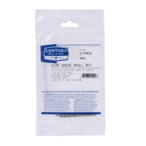 Century #44, 2 1/8 in OAL, 118 deg Wire Gauge Drill Bits - 3 Pro Pack