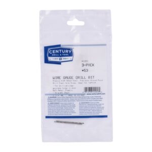 Century #53, 1 7/8 in OAL, 118 deg Wire Gauge Drill Bits - 3 Pro Pack