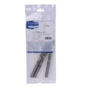 Century Letter V, 5 in OAL Letter Gauge Drill Bits - 3 Pro Pack