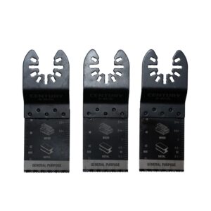 Century 1 1/4" x 1 1/2" Bi-Metal Oscillating Flush & Plunge Cut Saw Blade, 3-Pack