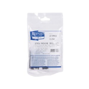 Century 11/64 in, 11/64 in CL, 2 1/8 in OAL Fractional Screw Machine Length Drills - 12 Pro Pack