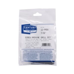 Century 7/32 in, 1 1/4 in CL, 2 3/8 in OAL Fractional Screw Machine Length Drills - 12 Pro Pack