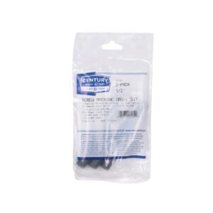 Century 1/2 in, 2 1/4 in CL,  3 3/4 in OAL Fractional Screw Machine Length Drills - 3 Pro Pack