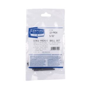 Century 5/32 in, 1 in CL, 2 1/16 in OAL Fractional Screw Machine Length Drills - 12 Pro Pack