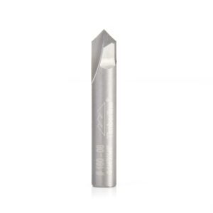 Amana Professional Quality Solid Carbide V-Groove 90 Deg x 1/4 Dia x 1/8 x 1/4 Inch Shank