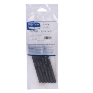 Century 11/32 in, 4 3/4 in OAL 135 Deg Pro Grade Black Oxide Drill Bits - Pro Pack of 6