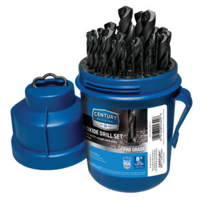 Century 29-Piece, 135 Deg Pro Grade Black Oxide Drill Bit Set - Drill Pod