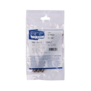 Century 21/64 in, 4 5/8 in OAL Pro Grade Cobalt Drill Bits - 3 Pro Pack