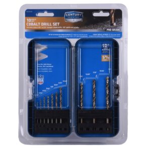 Century 10-Piece, 135 deg Professional Grade Cobalt Drill Set