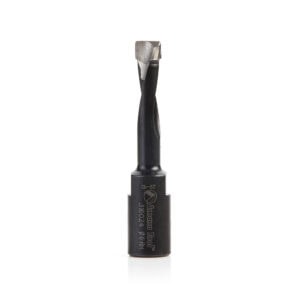 Amana Tool Carbide-Tipped 2 Flute RH Rotation Bit for Festool® Domino® Joiner, 6mm Dia x 28mm x 49mm Long