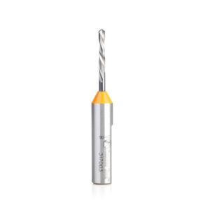 Amana Tool Brad Point Solid Carbide Dowel Drill Boring Bit L/H 3mm Dia x 70mm Long x 10mm Shank