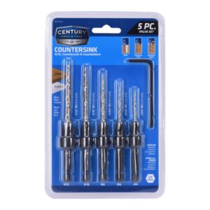 Century 5-Piece 1/4" Shank Countersink Set