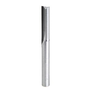 Amana Tool Solid Carbide Double Straight 'V' Flute Plastic Cutting 1/4 Dia x 1 Inch x 1/4 Shank