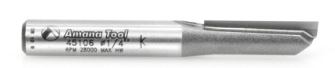 Amana Tool 45108 Carbide Tipped Straight Plunge Router Bit - 1/4 Dia X 1 Inch Single Flute