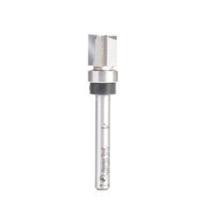 Amana Tool Carbide Tipped Flush Trim Plunge Template 3/4 Dia x 1-1/4 Inch x 1/2 Shank with Upper BB 3 Flute Router Bit