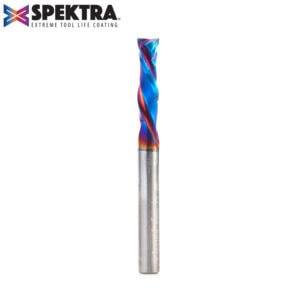 Amana Tool CNC Solid Carbide Spektra™ Extreme Tool Life Coated Mortise Compression Spiral 6mm Dia x 22mm x 6mm Shank