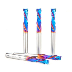 Amana Tool CNC Solid Carbide Spektra™ Extreme Tool Life Coated Compression Spiral 3/8 Dia x 1-1/4 Inch x 3/8 Shank - Five Pack