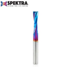 Amana Tool Solid Carbide Spektra™ Extreme Tool Life Coated Spiral Plunge for Solid Wood 1/4 Dia x 1 x 1/4 Inch Shank Upcut
