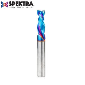 Amana Tool  CNC Solid Carbide Spektra™ Extreme Tool Life Coated Mortise Compression Spiral 3/8 Dia x 1-1/16 Inch x 3/8 Shank