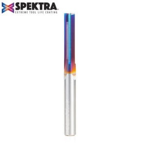 Amana Tool Solid Carbide Spektra™ Extreme Tool Life Coated Triple Straight 'V' Flute Plastic Cutting 1/4 Dia x  1/4 Inch Shank