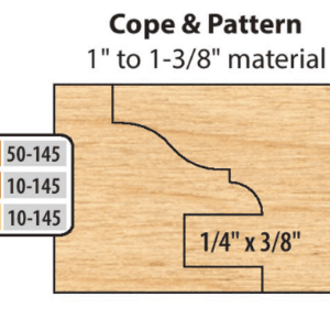 Freeborn (6-Piece Cutter Sets) Cope and Pattern Cutter Sets - 1-1/4"  Bore (Pro-Line), 3-Wing, 4"  Dia