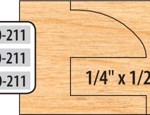 Freeborn (6-Piece 1/2"  Depth of Pattern Cutter Sets) Deeper Profile Cope and Pattern Cutter Sets - 1-1/4"  Bore (Pro-Line), 3-Wing, 4.25"  Dia