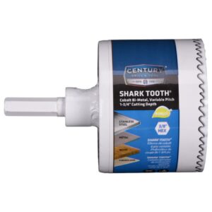 Century 2 1/2" x 3/8" Arbor Shark Tooth® Arbor Attached Bi-Metal Hole Saw