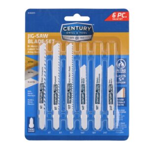 Century 6-Piece Tang Shank Bi-Metal Jigsaw Blade Set