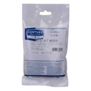 Century 1/4" Insert Hex x 1/4" Hex Shank x 6" Length Magnetic Insert Bit Holder - 5 Pro Pack