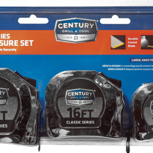 Century Classic Series 3-Piece Tape Measure Set