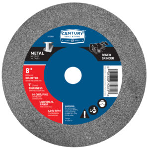 Century  8″ Size, 1″ Thickness, Fine 90 Grit Grinding Wheel