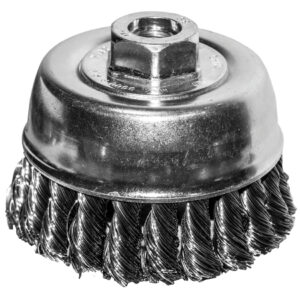 Century 6 in, Coarse, Knot, 5/8 in x 11 Arbor Angle Grinder Cup Brush