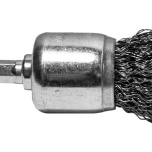 Century 1 in, Coarse, Crimped, 1/4 in Shank Drill End Brush