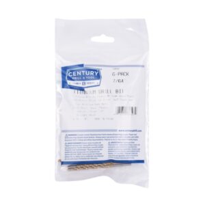 Century 7/64 in, 2 5/8 in OAL, 135 deg Titanium Drill Bits - 6 Pro Pack