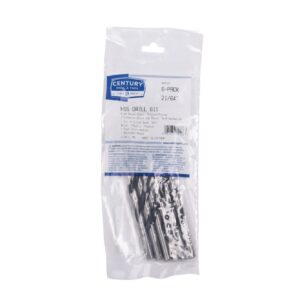 Century 21/64 in, 4 5/8 in OAL, 135 deg HSS Drill Bits - 6 Pro Pack
