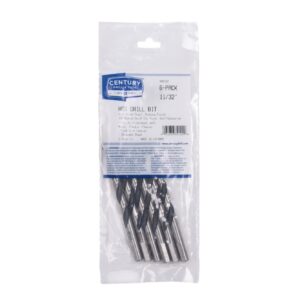 Century 11/32 in, 4 3/4 in OAL, 135 deg HSS Drill Bits - 6 Pro Pack