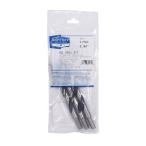 Century 31/64, 5 7/8 in OAL, 135 deg HSS Drill Bits - 3 Pro Pack