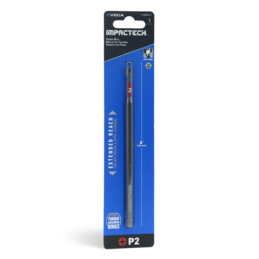 Vega Impactech #2 Tips x 6 in Length Impactech Phillips Power Bits ...